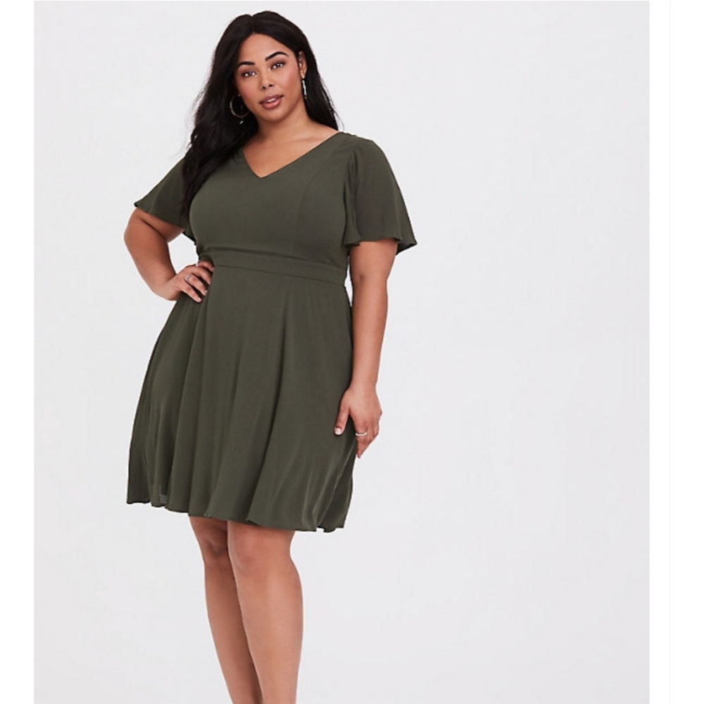 Olive Green Plus Size Dress, Torrid